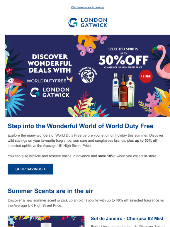 —, enjoy pre-flight perks at World Duty Free