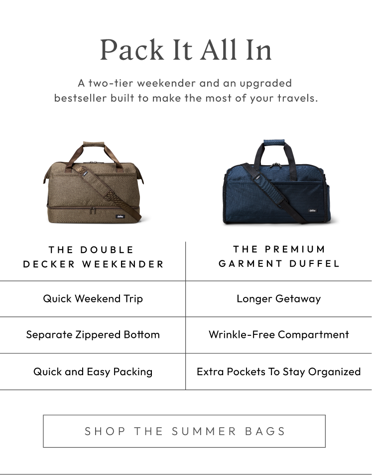 Bags and accessories for a better travel experience