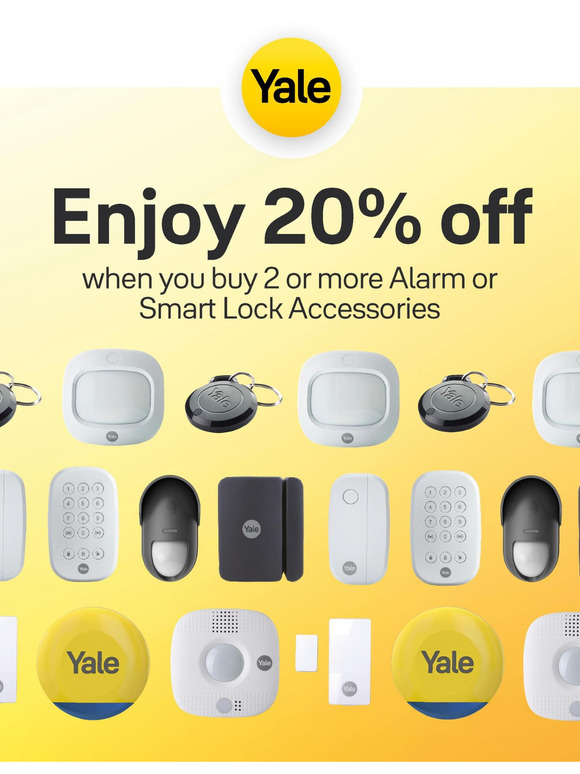 Buy 2 and save 20% on all Smart Lock & Alarm accessories 💰