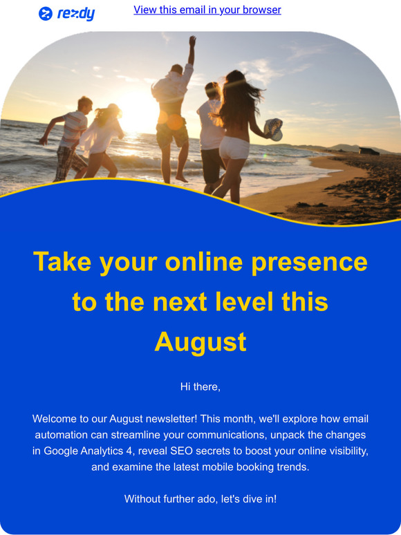 Hi there, master email automation, GA4, SEO & mobile trends for your tours 📱💻
