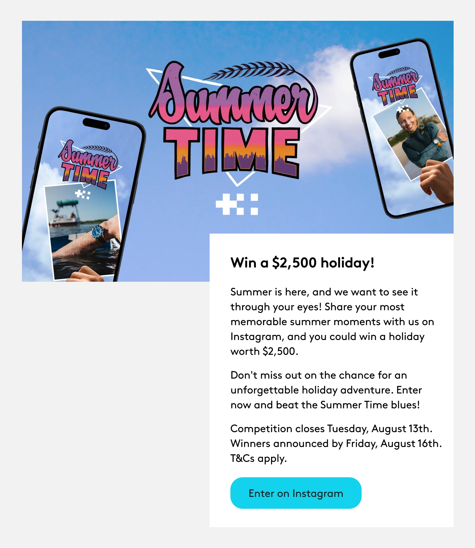 Win a holiday!