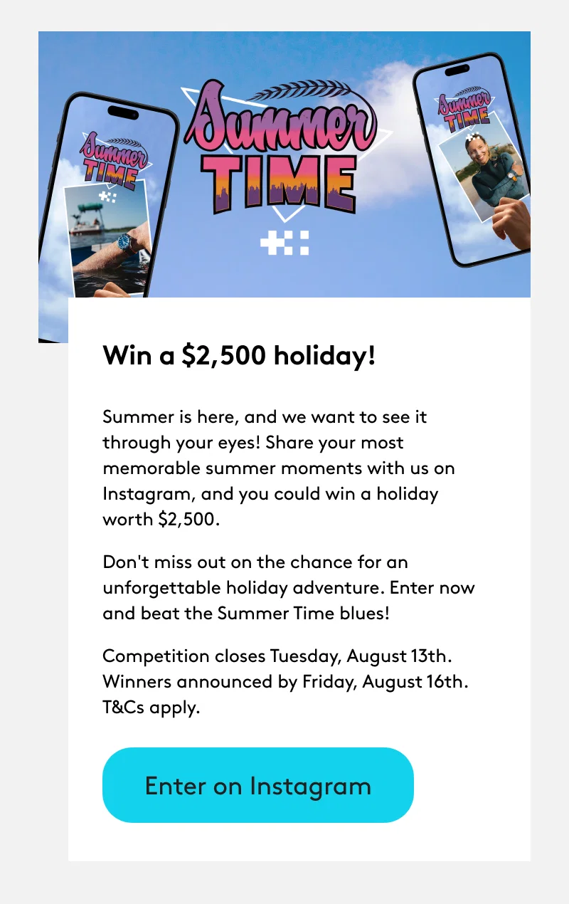 Win a holiday!
