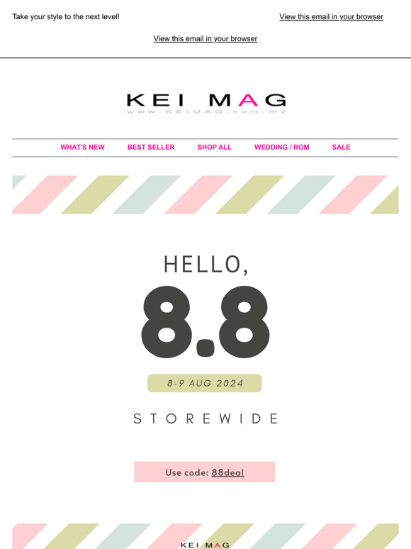 8.8 Sale starts NOW!