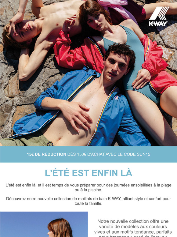 Plongez dans l'Été avec les Maillots de Bain K-WAY !