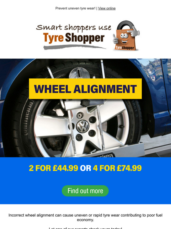 Tyre shopper: Deals on Wheel alignment