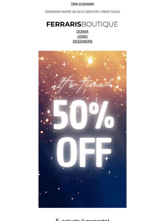 💫 TUTTO AL 50%! 💫
