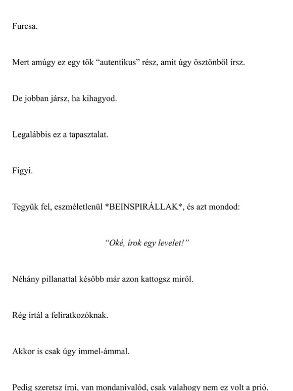 Ezt a részt hagyd ki a következő hírleveledből
