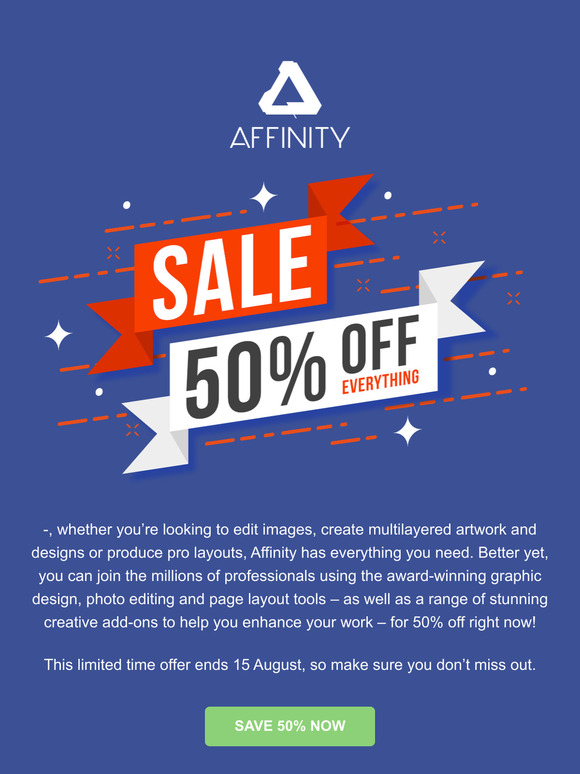 Get Affinity for 50% off!
