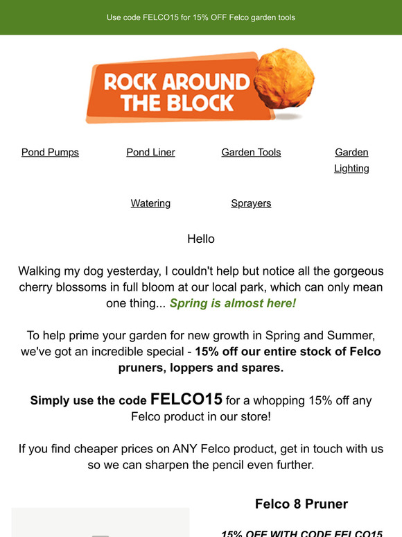 Get Your Garden Spring-Ready with 15% Off Felco✂️