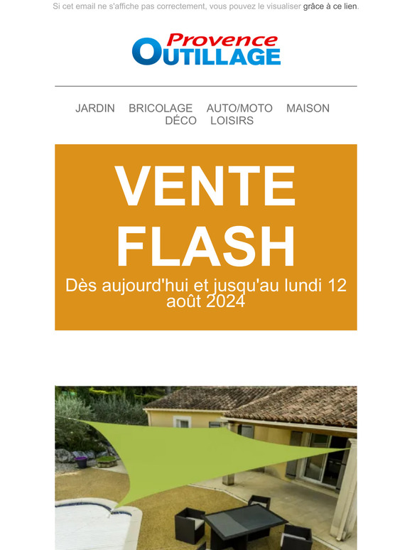 Vente Flash Provence Outillage du 09/08/2024