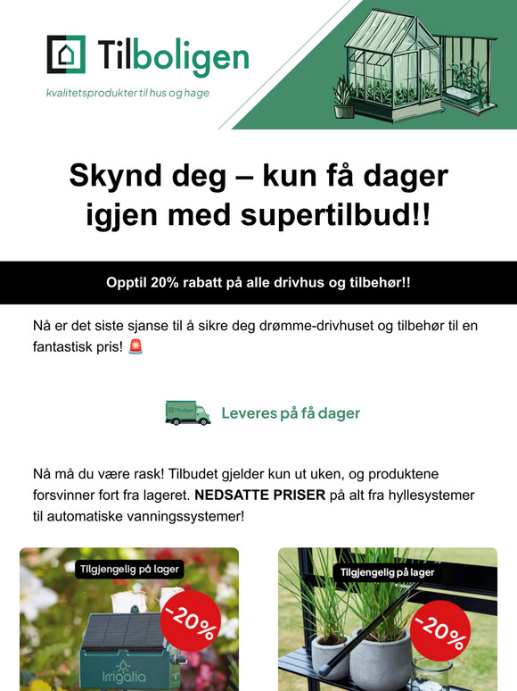 Skynd deg - kun få dager igjen med supertilbud!!