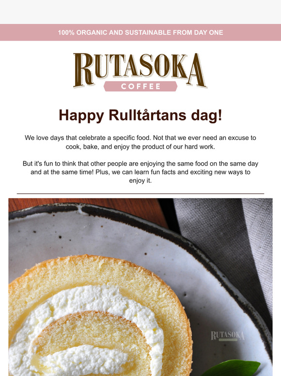 Delicious Rulltårta With Rutasoka Coffee 😋🎂