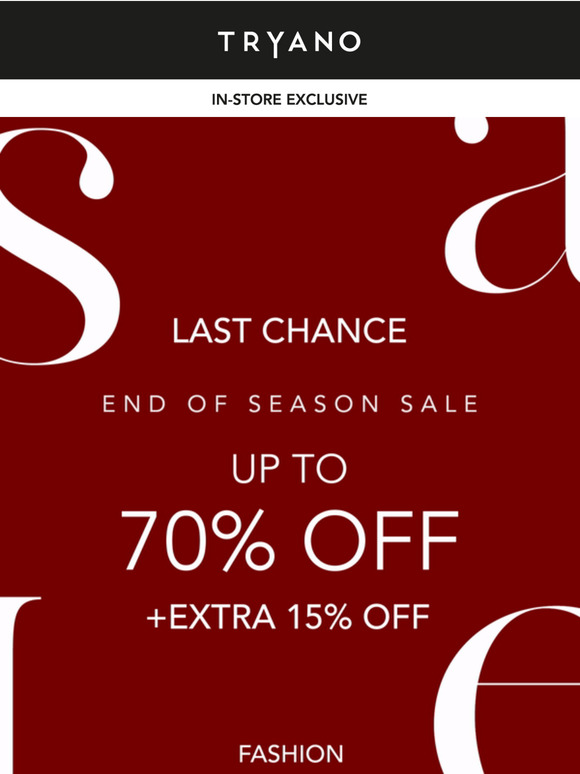 Last Chance! Sale Ends Soon
