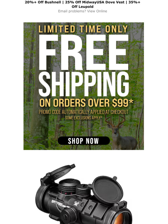 MidwayUSA Ships Free with đź’˛99* or More is back Milled