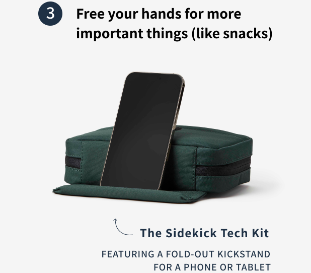 Free your hands for more important things (like snacks): The Sidekick Tech Kit