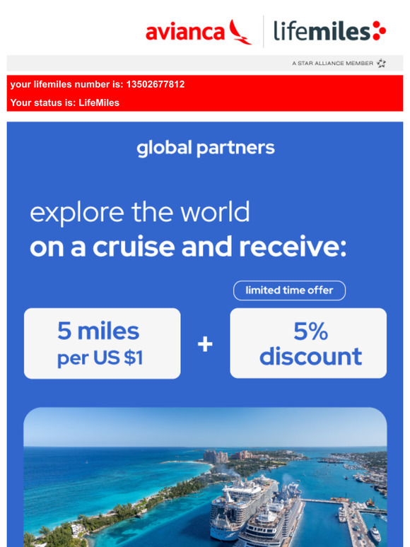 New Arrival! 🚢 lifemiles cruises | Discover offers and earn miles 🌟
