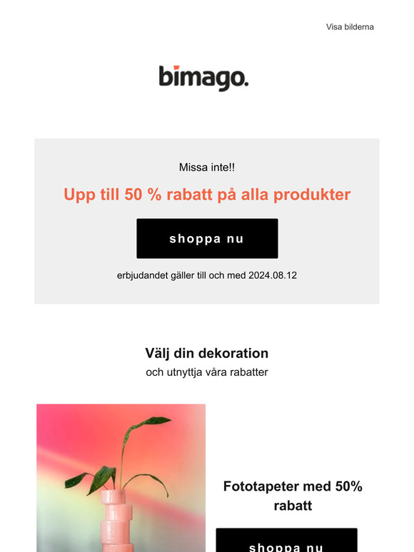Missa inte! Upp till 50 % rabatt!
