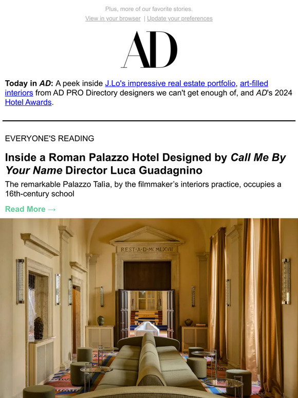 Architectural Digest: Inside the 'Call Me By Your Name' Director's ...