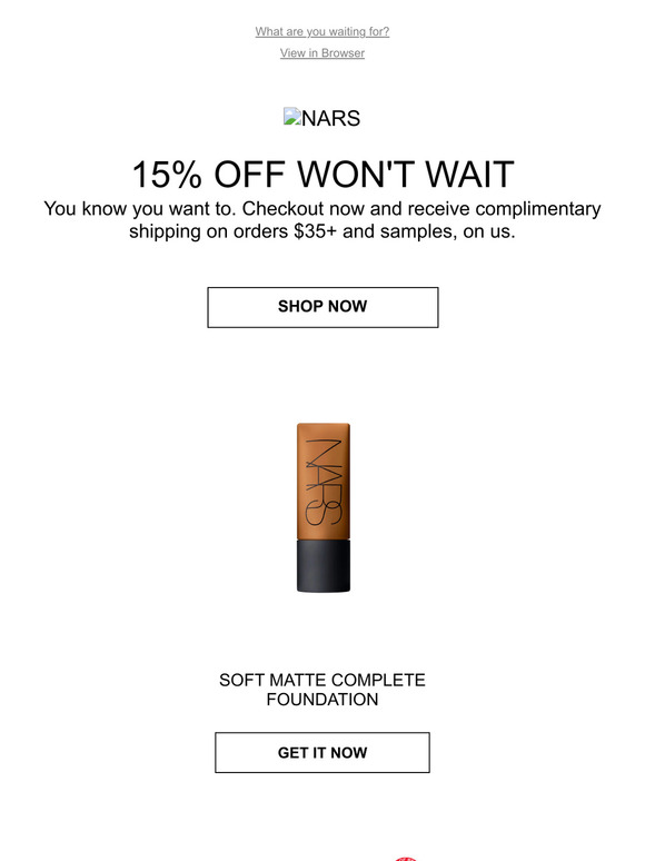 NARS Email Newsletters Shop Sales, Discounts, and Coupon Codes