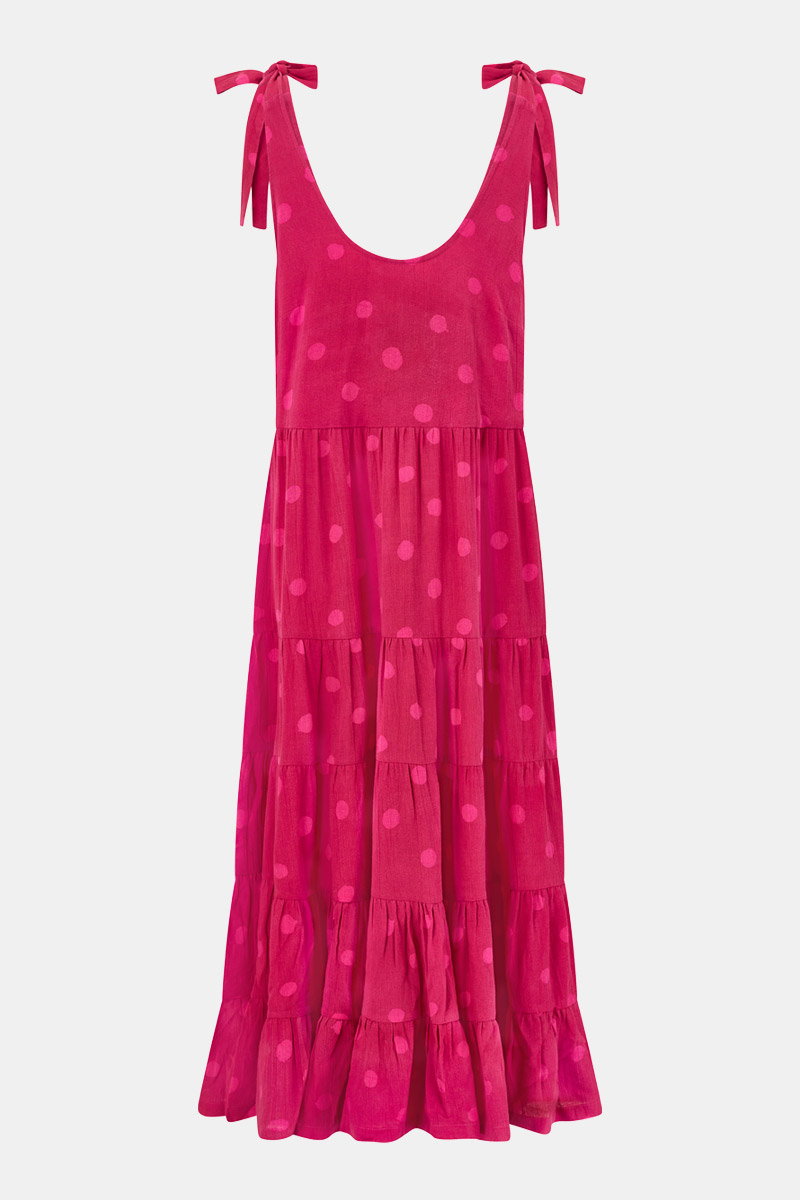 Fleur Pink Spot Dress