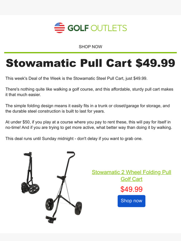 Stowamatic Golf Pull Carts under $50
