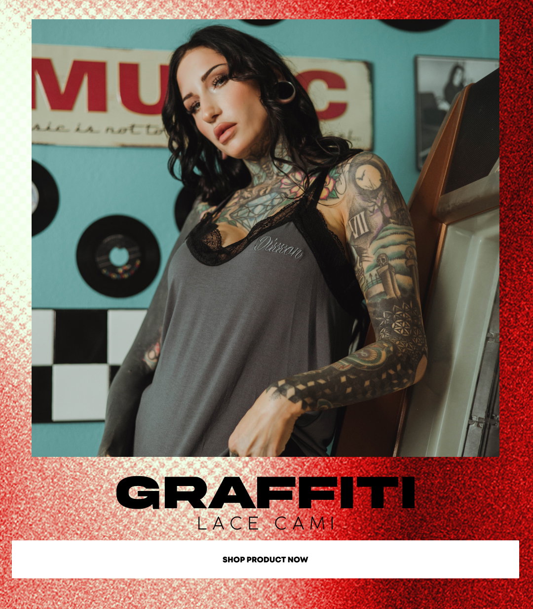 GRAFFITI LACE CAMI