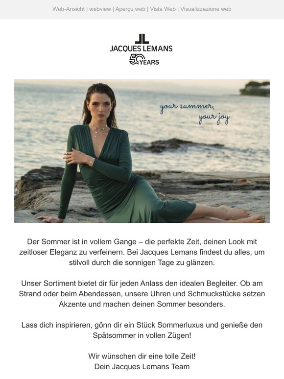 Hole dir jetzt den ultimativen Sommerlook mit Jacques Lemans!