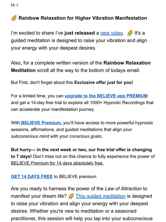 🌈 Rainbow Relaxation for Higher Vibration Manifestation