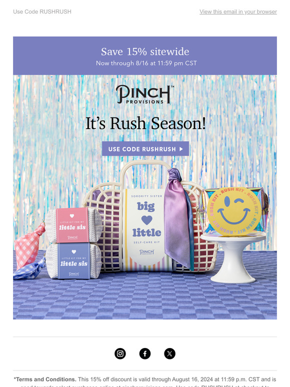 15% off Back to School