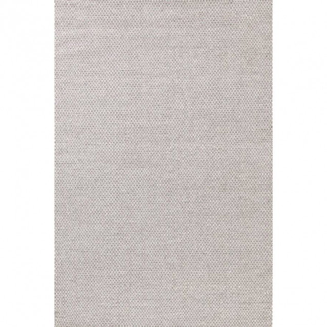 Honeycomb Ivory/Grey Wool Woven Rug 
