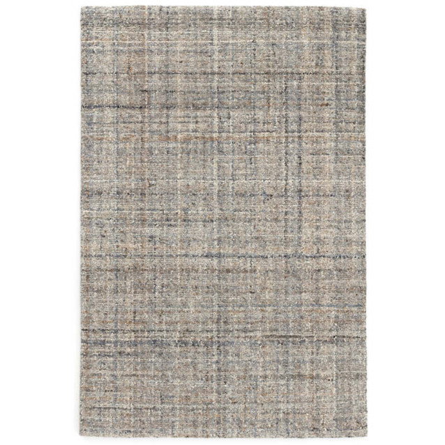 Harris Blue/Brown Hand Micro Hooked Wool Rug 6' x 9'