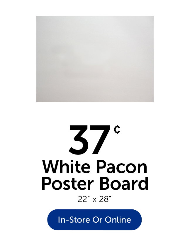 .37¢ White Pacon Poster Board