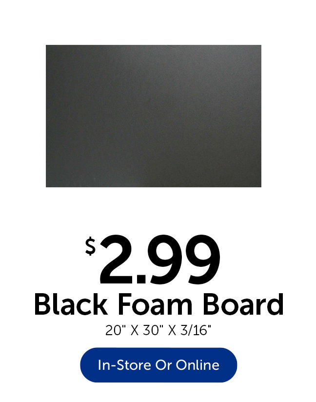 $2.99 Black Foam Board