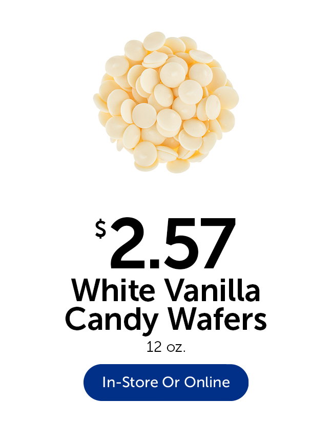 $2.57 White Vanilla Candy Wafers - 12 oz.