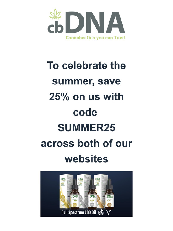 25% off CBD in our summer sale