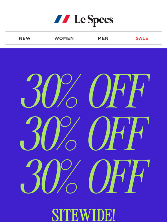 30% OFF SITEWIDE