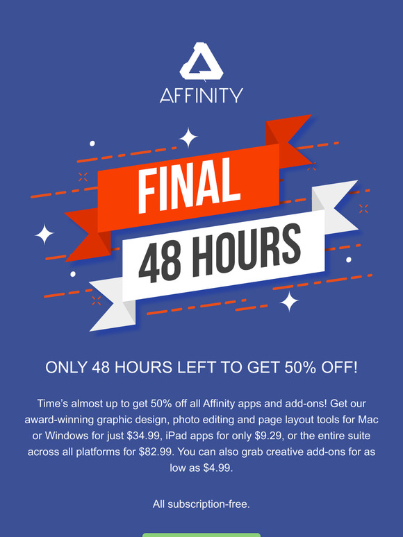 48 hours left for 50% off everything 🚨