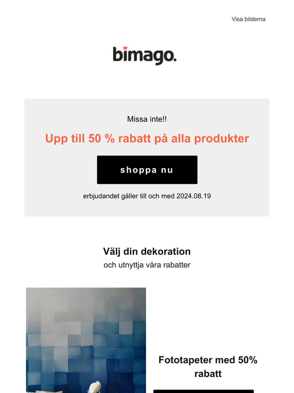 Wow! Dekorationer med upp till 50% rabatt är tillbaka!