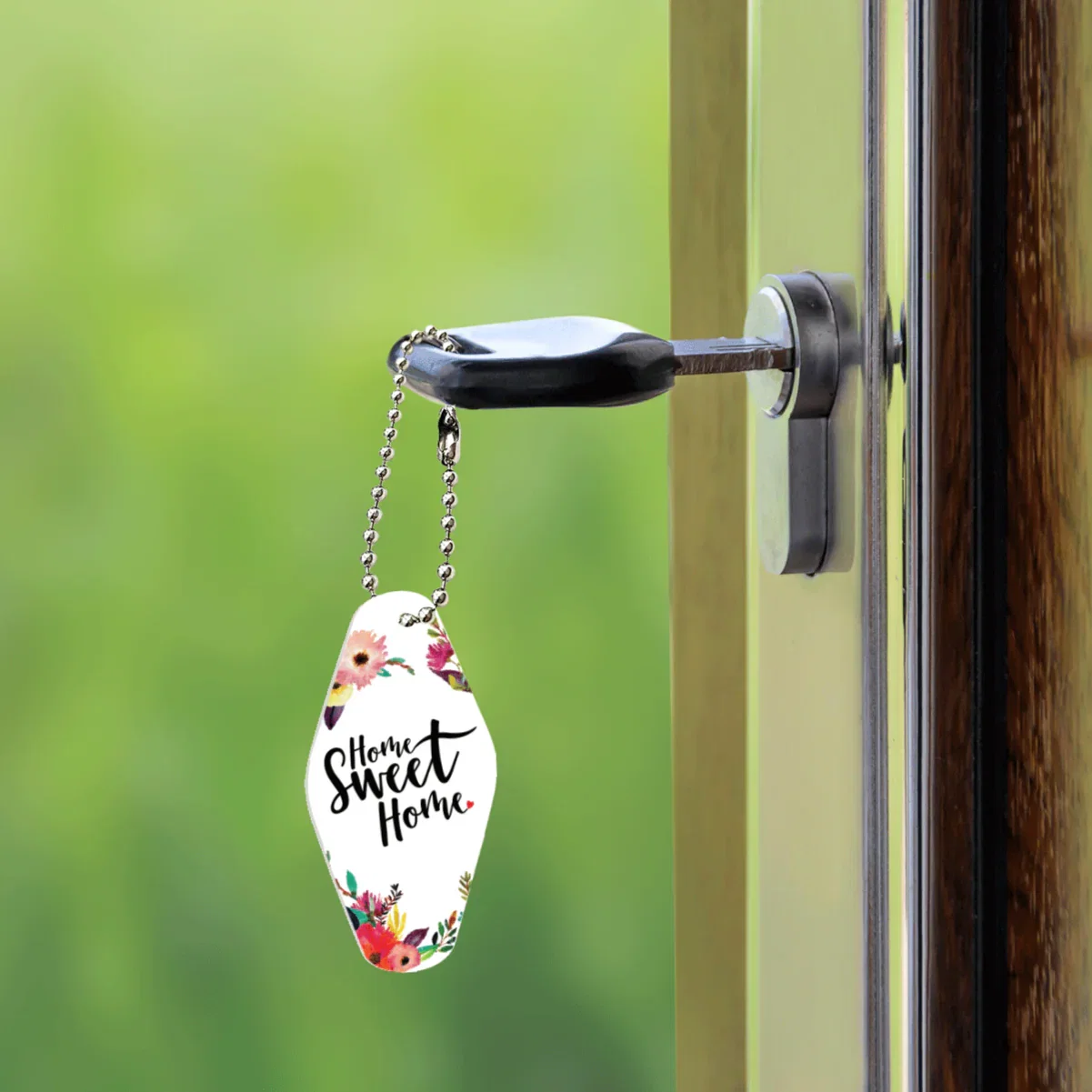 Image of Motel Key Tag - Home Sweet Home - Floral