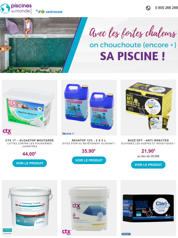 Avec les fortes chaleurs on chouchoute (encore +) sa piscine !