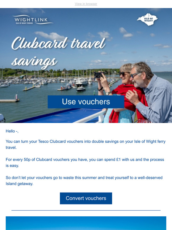 Turn Clubcard points into ferry travel