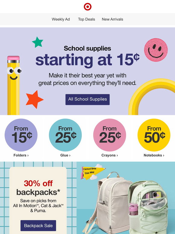 Target: School supplies starting at just 15¢ 🚨 | Milled