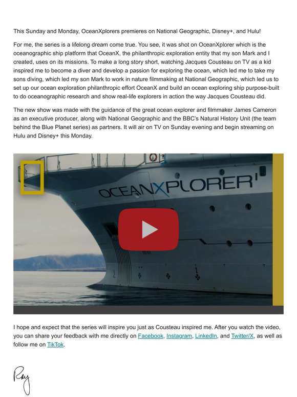 OceanXplorers Debuts on Sunday!
