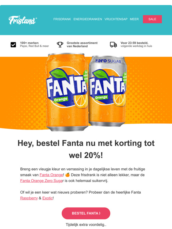 Tot 20% korting op Fanta 🍊