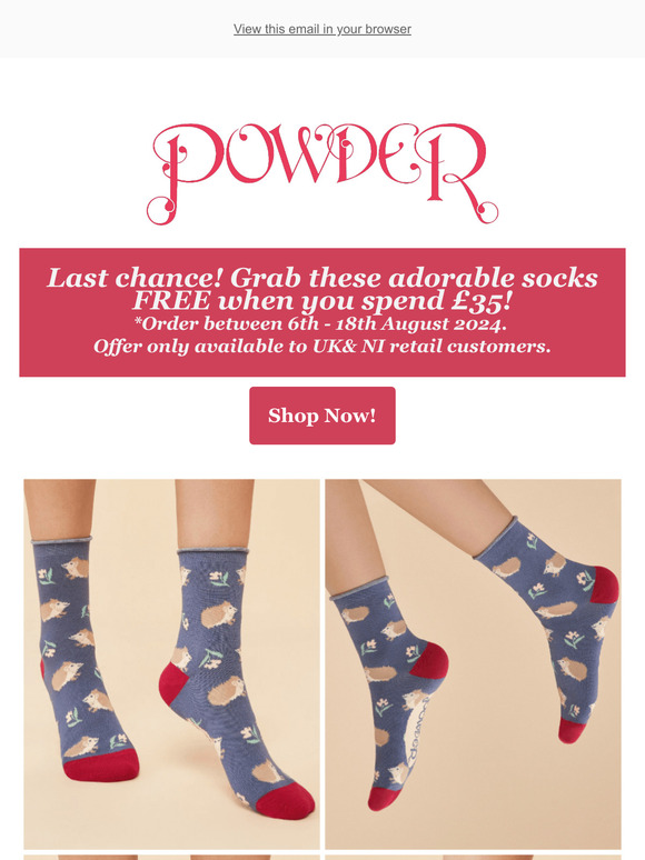 Last chance! Grab FREE socks with your order!🦔