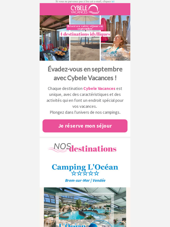 Vos vacances de septembre, une expérience unique chez Cybele Vacances !