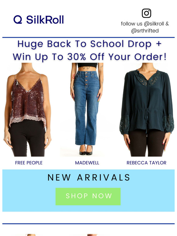 Huge Back To School Drop + Win Up To 30% Off Your Next Order!