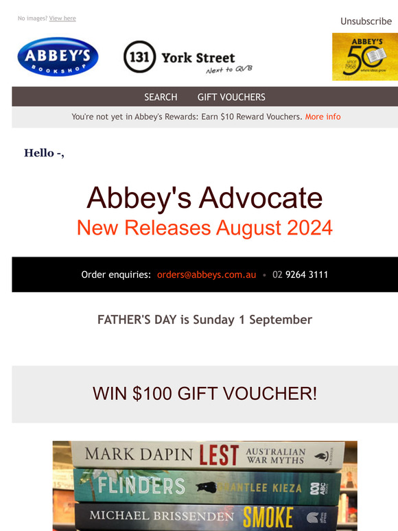 New Release Books • AUGUST 2024 • WIN $100 Gift Vouchers • SALE on History, Art & Culture