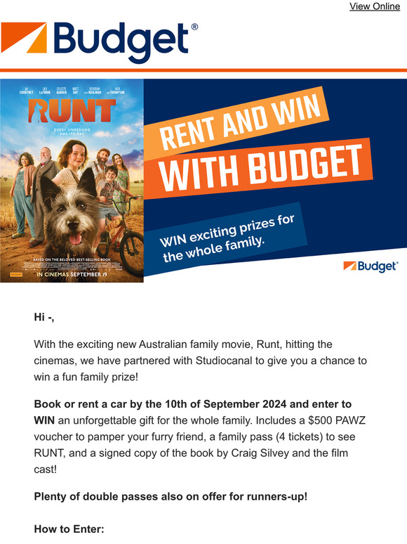 Rent & Win With Budget