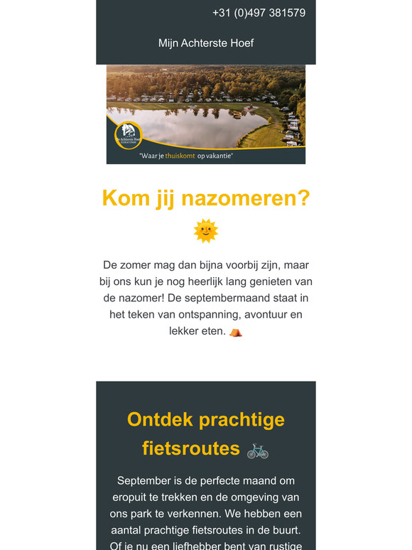 Kom jij nazomeren? 🏕️🌞